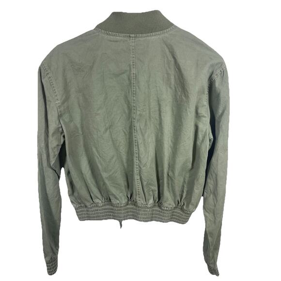 Anthropologie Pilcro Canvas Cropped Bomber Jacket Women's SZ XS Street - Picture 3 of 9